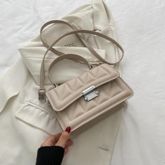 Argyle Crossbody Bag Lock Buckle Flap Crossbody Bag