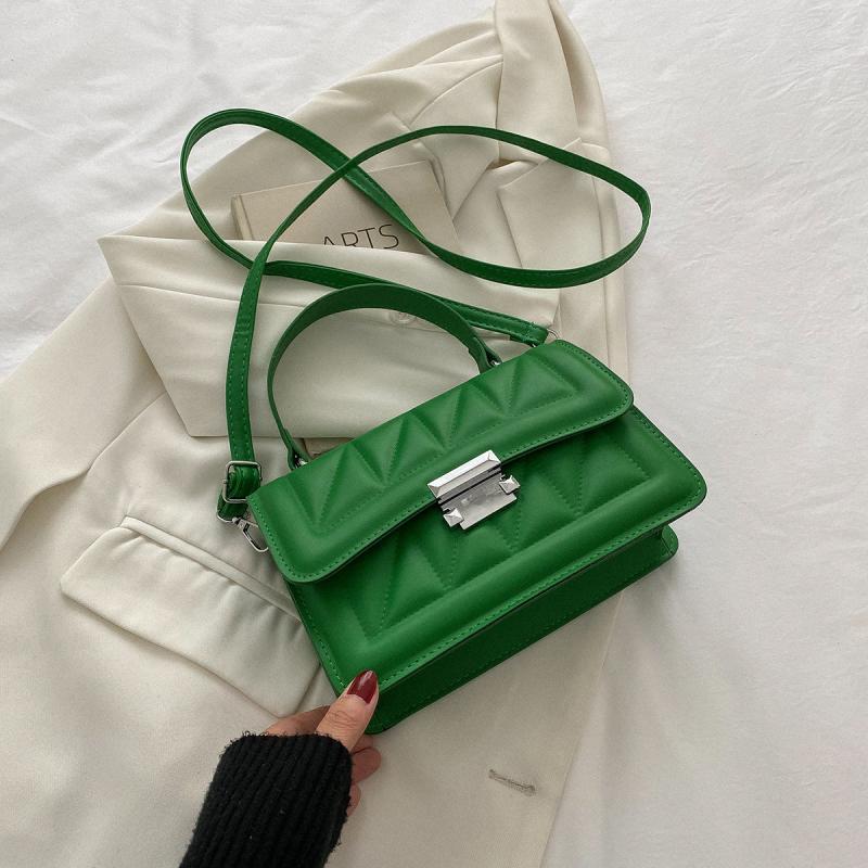 Argyle Crossbody Bag Lock Buckle Flap Crossbody Bag