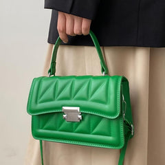 Argyle Crossbody Bag Lock Buckle Flap Crossbody Bag