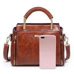 Stylish Crossbody Bag with Zipper Decor for Women