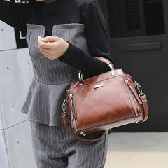 Stylish Crossbody Bag with Zipper Decor for Women