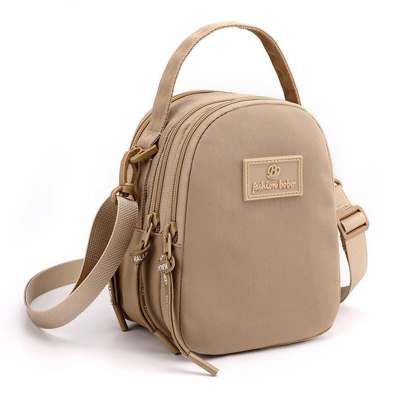 Oxford Cloth Crossbody Bag with Zipper