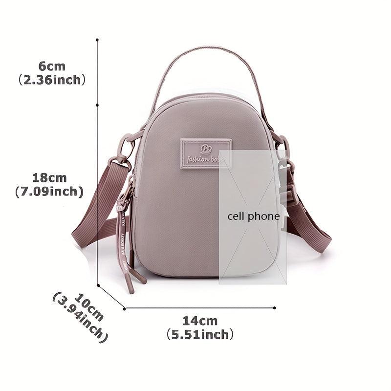 Oxford Cloth Crossbody Bag with Zipper