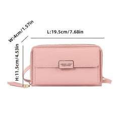 Mini Tassel Decor Clutch Wallet Metal Decor Flap Shoulder Bag