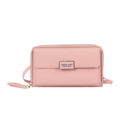 Mini Tassel Decor Clutch Wallet Metal Decor Flap Shoulder Bag
