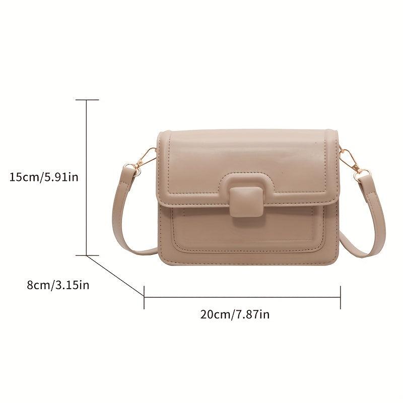 Embossed Square Bag PU Crossbody Women's Flap Purse