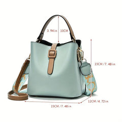 Mini Handbag Detachable Strap PU Leather Crossbody Bag