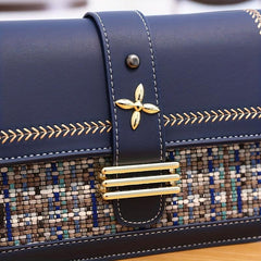 Flap Crossbody Bag Zipper Square Casual Shoulder Bag