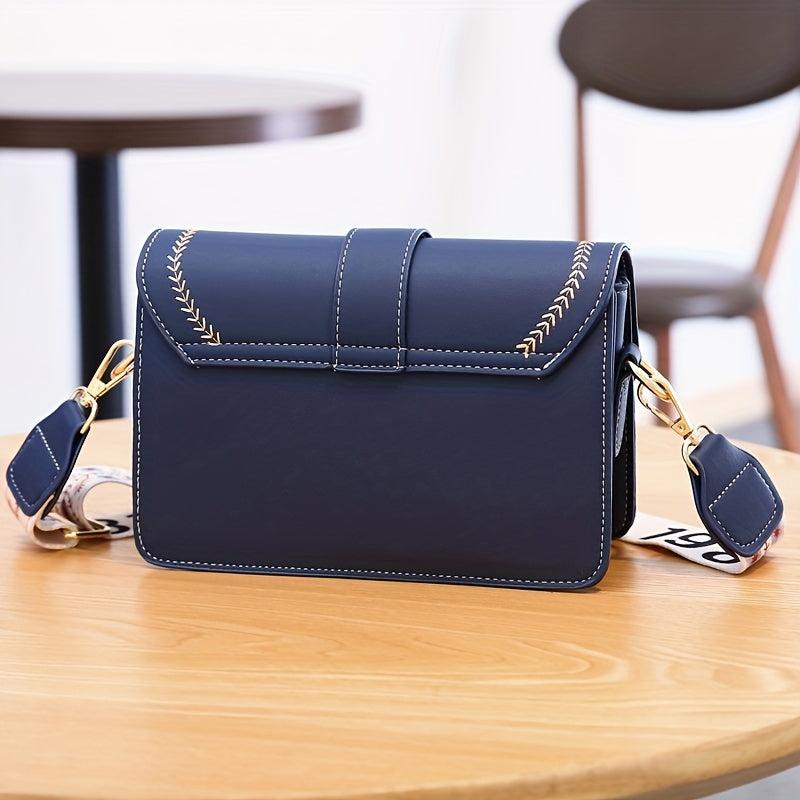 Flap Crossbody Bag Zipper Square Casual Shoulder Bag