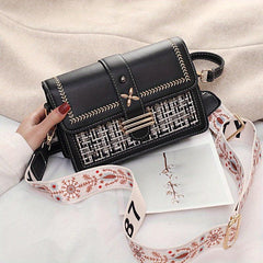 Flap Crossbody Bag Zipper Square Casual Shoulder Bag