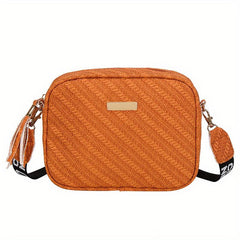 Minimalist Crossbody Cell Phone Bag Square Zipper Shoulder Bag