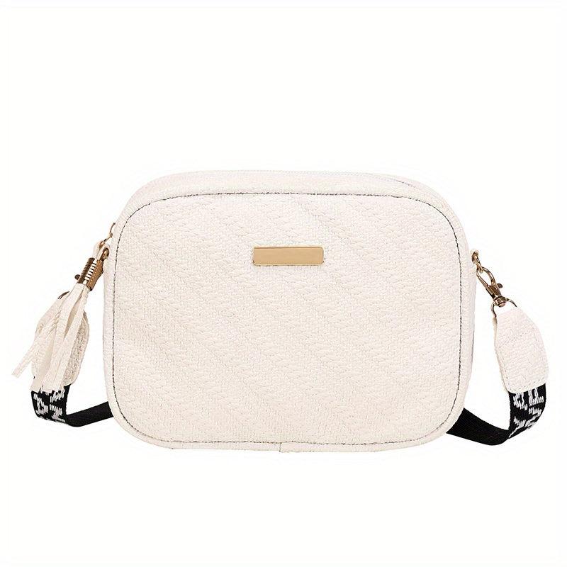 Minimalist Crossbody Cell Phone Bag Square Zipper Shoulder Bag