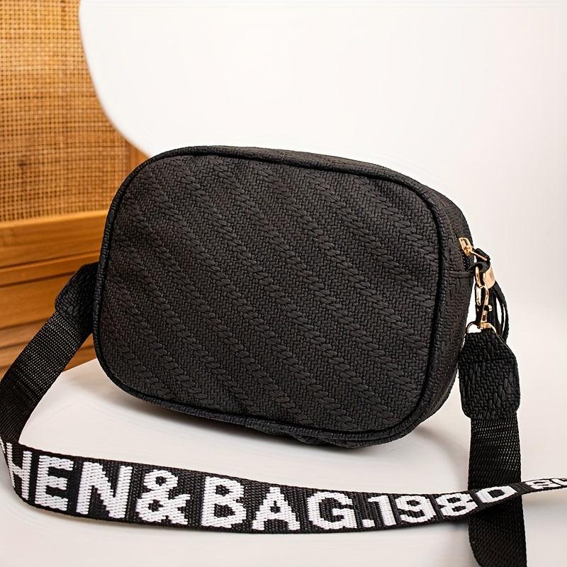 Minimalist Crossbody Cell Phone Bag Square Zipper Shoulder Bag
