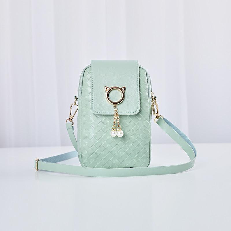Classic Braided Crossbody Bag Solid Shoulder Bag
