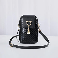 Classic Braided Crossbody Bag Solid Shoulder Bag