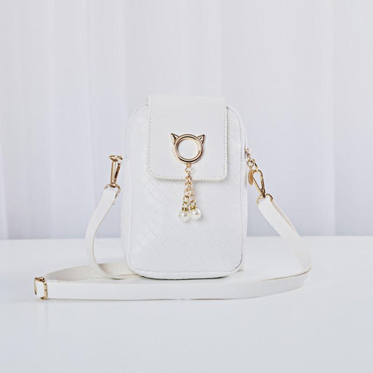 Classic Braided Crossbody Bag Solid Shoulder Bag