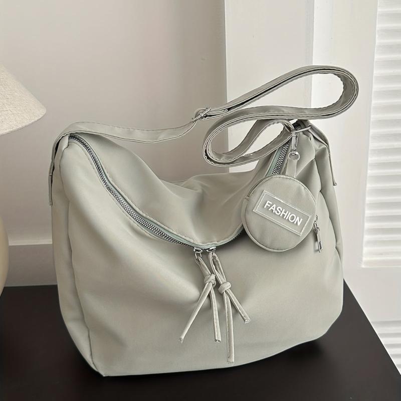 Large Capacity Tote Bag Nylon Durable Lightweight Shoulder Bag