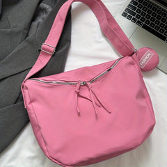Large Capacity Tote Bag Nylon Durable Lightweight Shoulder Bag