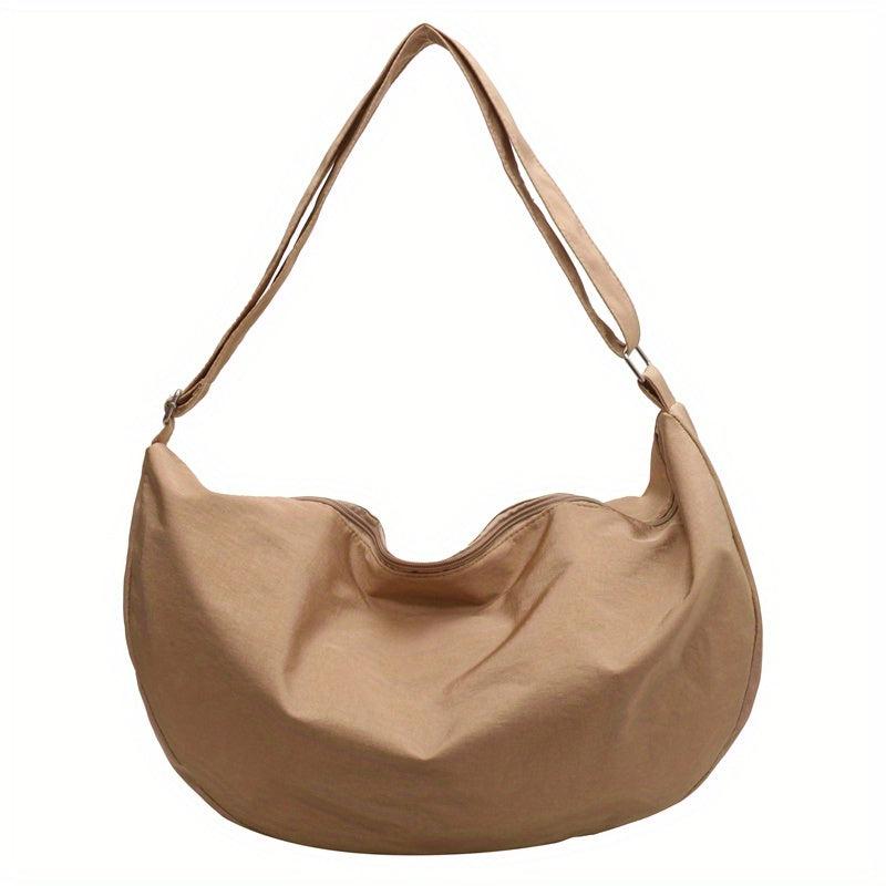 Minimalist Large Capacity Hobo Bag Solid Casual Crossbody Bag