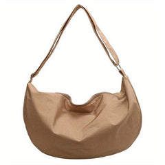 Minimalist Large Capacity Hobo Bag Solid Casual Crossbody Bag