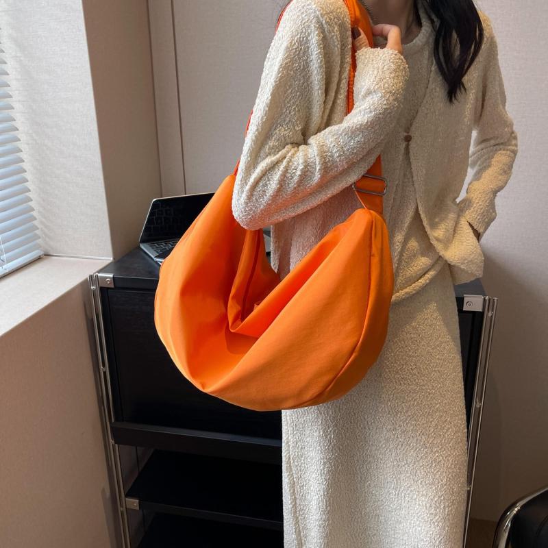Minimalist Large Capacity Hobo Bag Solid Casual Crossbody Bag