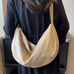 Minimalist Large Capacity Hobo Bag Solid Casual Crossbody Bag