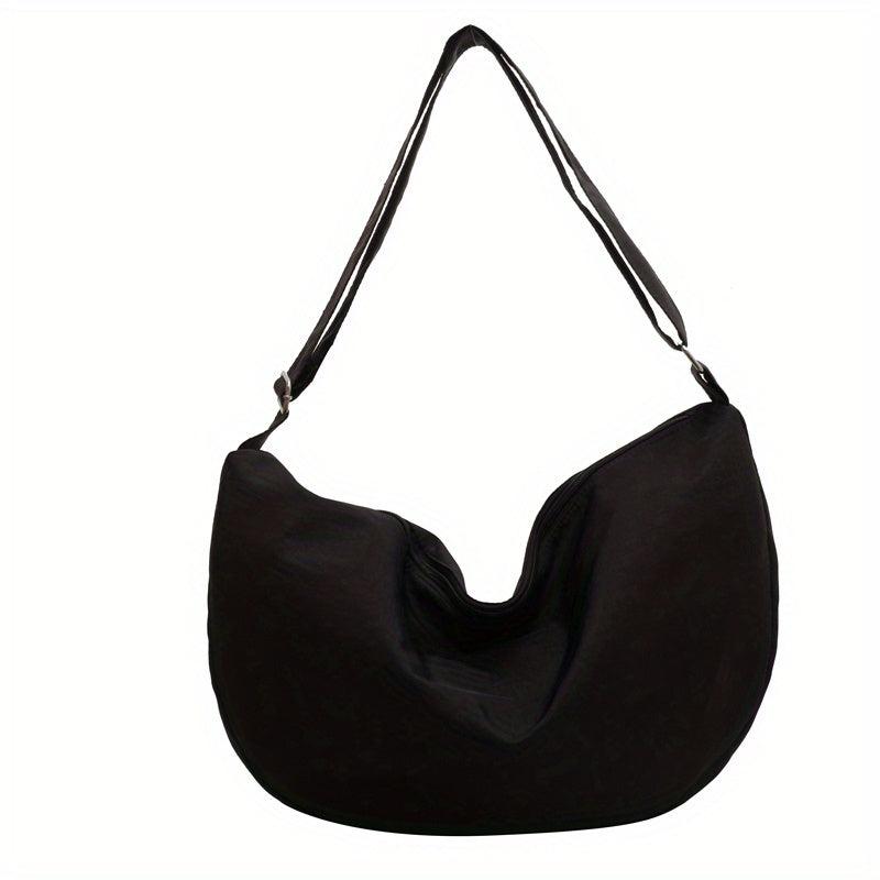 Minimalist Large Capacity Hobo Bag Solid Casual Crossbody Bag