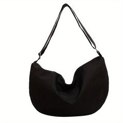 Minimalist Large Capacity Hobo Bag Solid Casual Crossbody Bag