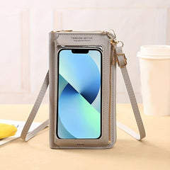 Minimalist Solid Shoulder Bag Crossbody Bag Women's Touch Screen Phone Bag
