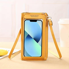Minimalist Solid Shoulder Bag Crossbody Bag Women's Touch Screen Phone Bag