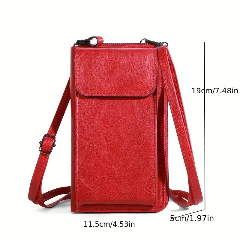 Vintage Mini PU Leather Crossbody Phone Bag Wallet