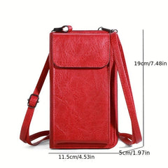 Vintage Mini PU Leather Crossbody Phone Bag Wallet