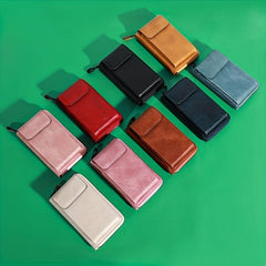 Vintage Mini PU Leather Crossbody Phone Bag Wallet
