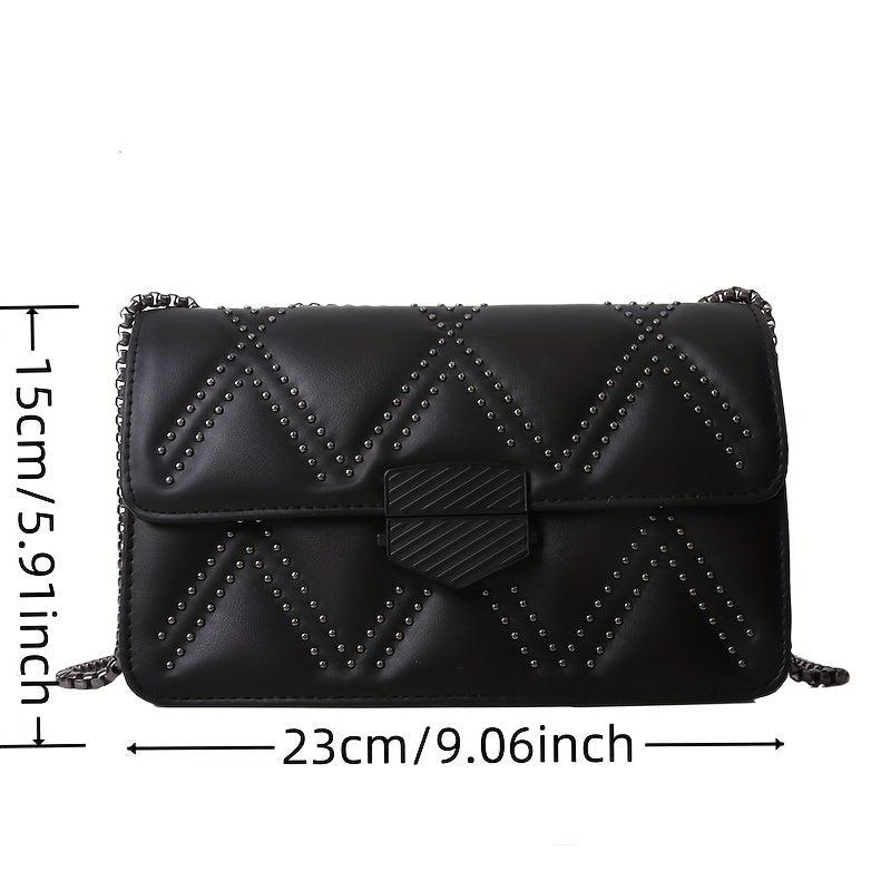 Versatile PU Leather Flap Bag Crossbody Handbag