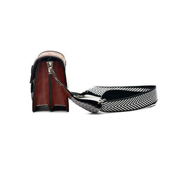 Vintage Crossbody Buckle Square Bag Small PU Leather Flap Purse