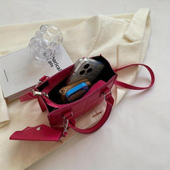 Plaid Square Crossbody Bag with Clutch Purse
