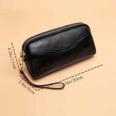 Double Layer Clutch Purse Zipper Crossbody Bag