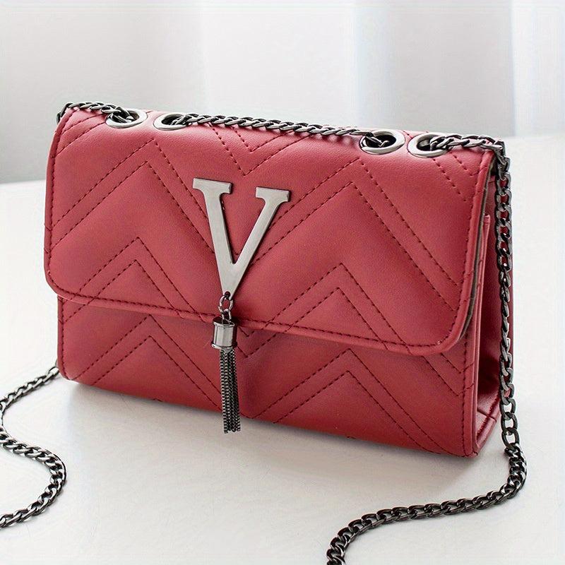 Quilted Crossbody Bag Lightweight PU Leather Shoulder Bag Women's Handbag