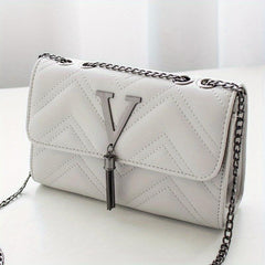 Quilted Crossbody Bag Lightweight PU Leather Shoulder Bag Women's Handbag