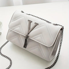 Quilted Crossbody Bag Lightweight PU Leather Shoulder Bag Women's Handbag