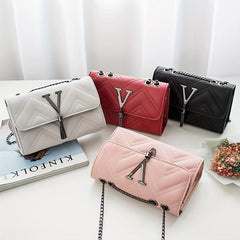 Quilted Crossbody Bag Lightweight PU Leather Shoulder Bag Women's Handbag
