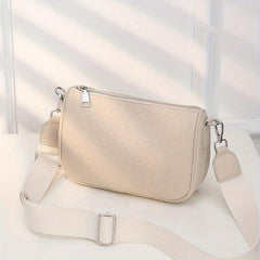 Braided Crossbody Bag Solid Square Shoulder Bag Women's Handbag