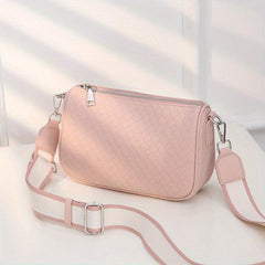 Braided Crossbody Bag Solid Square Shoulder Bag Women's Handbag