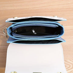 Cartoon Pattern Square Shoulder Bag Colorblock Crossbody Bag