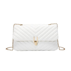 Quilted Shoulder Bag Faux Leather Chain Crossbody Bag Small Flap Purse