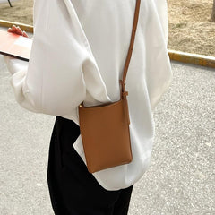 Minimalist Faux Leather Crossbody Purse for Women 7 4 5 5 2 3 Inch