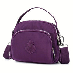 Nylon Zipper Crossbody Bag Soft Layer Purse