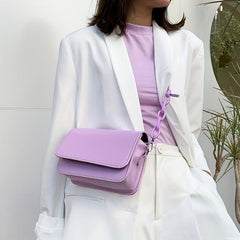 Minimalist Crossbody Bag Acrylic Chain Shoulder Purse Solid Small Square Bag