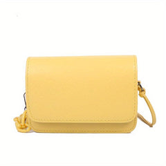Minimalist Crossbody Bag Acrylic Chain Shoulder Purse Solid Small Square Bag