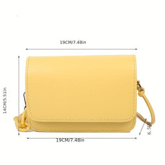 Minimalist Crossbody Bag Acrylic Chain Shoulder Purse Solid Small Square Bag